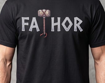 Fathor Viking Hammer Norse Dad Shirt Comfort Colors Tee Mythic Father Gift