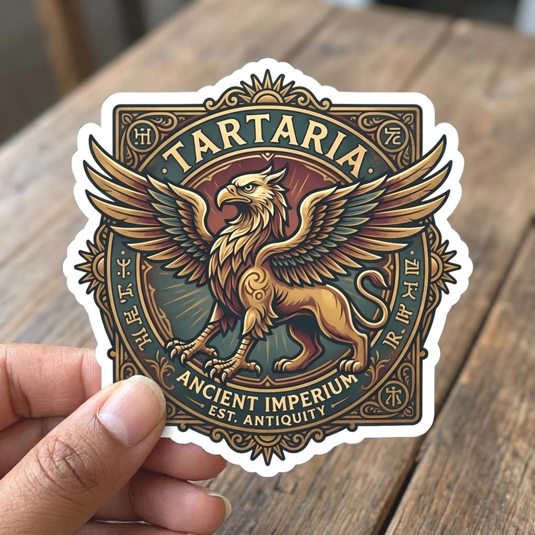 Ancient Tameri Emblem Tartaria Ancient Imperium Griffin Emblem Sticker | Old World Mythic ...