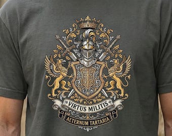Aeternum Tartaria Shirt Heraldic Griffin Tee Comfort Colors Medieval Crest Top Vintage Empire Graphic Tee Shirt