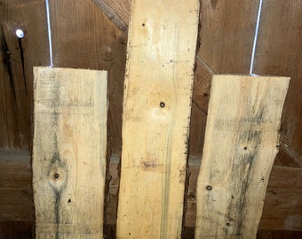 Spruce wood rind board DIY pack of 3
