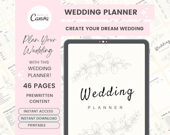 Wedding Planner: Wedding Checklist, Bridal Organizer, Bride Planner, Wedding Organizer, Wedding Binder -A Guide to a Stress-Free Wedding Day