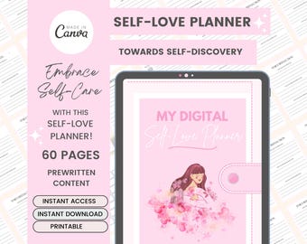 Self-Love Planner: Daily Reflection & Self-Care Journal for Personal Growth – Printable Wellness Tool