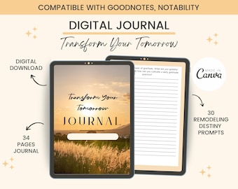 Remodel Your Destiny Journal: Transform Your Tomorrow, Goal Setting & Personal Development -  Digital Diary
