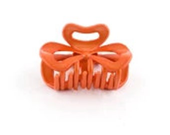 Handmade all-season fashionable updo hair accessory orange glossy tooth-grabbing hairpin