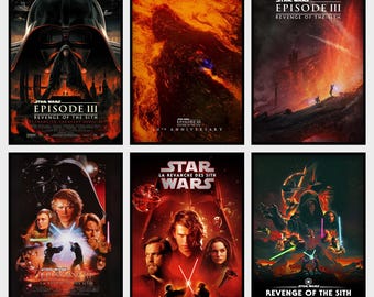 Revenge of the Sith 20th Poster, Movie Canvas Poster, HD Poster print, Vintage Poster, Art Collectibles, Home decoration, Wall Art, Unframed