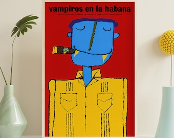 Vampiros em Havana. Pôster de filme cubano Vampiros em tela, impressão de pôster em HD, pôster vintage, itens de arte colecionáveis, decoração para casa, arte de parede