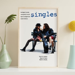 Singles Vintage Movie Canvas Poster, HD Poster print, Vintage Poster, Art Collectibles, Home decor, Wall Art, Unframed