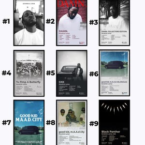 Kendrick Lamar Rapper Album Poster, HD Leinwand druck, Vintage Poster, Kunst Sammlerstücke, Wohnkultur, Wandkunst, ungerahmt