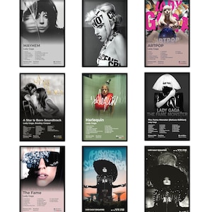 Lady Gaga Album Poster, Musik Poster, Leinwand Poster, HD Poster Druck, Vintage Poster, Kunst Sammlerstücke, Wohnkultur, Wandkunst, ungerahmt