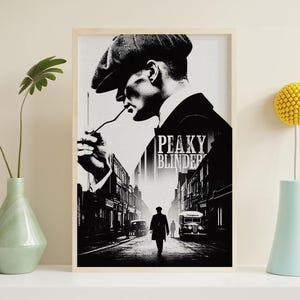 Affiche sur toile de film de la série télévisée Peaky Blinders, impression d'affiche HD, affiche vintage, objets de collection, décoration d'intérieur, oeuvre d'art murale, sans cadre