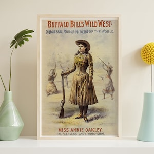 Annie Oakley Photos and Art of the Famous Icon of the Old West Canvas Poster, HD Poster print, Vintage Poster, Art Collectibles