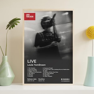Póster del álbum musical de Louis Tomlinson, impresión en HD, coleccionable, decoración del hogar, aficionado a la música, arte mural, póster sin marco