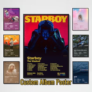 Stampe personalizzate di copertine di album musicali / Poster su tela personalizzati / Il regalo perfetto / Senza cornice e pronto per decorare il tuo spazio