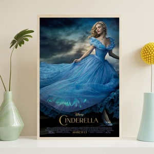 Cinderella 2015 Lily James Classic Movie Canvas Poster, HD Poster print, Vintage Poster, Kunstsammlerstücke, Wohnkultur, Wandkunst