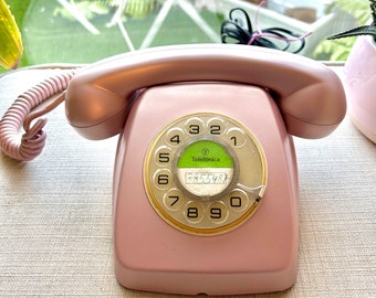 Vintage-Telefon, metallic-rosa lackiert