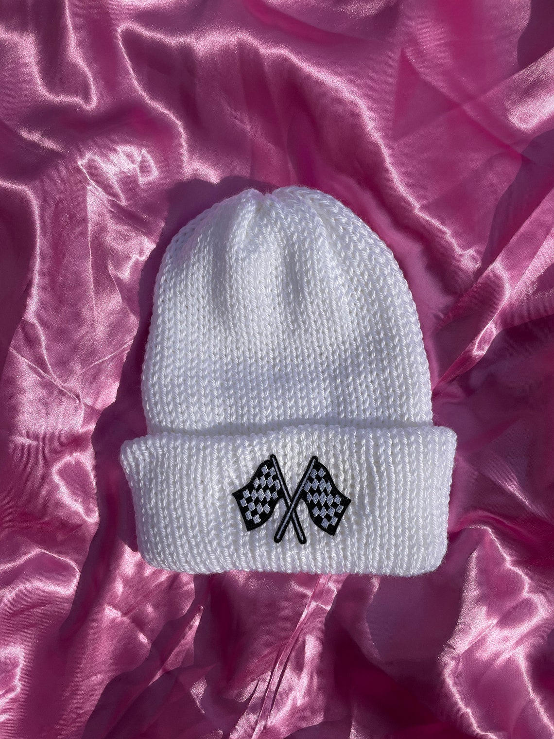 Checkered Racing Flag Beanie - Etsy