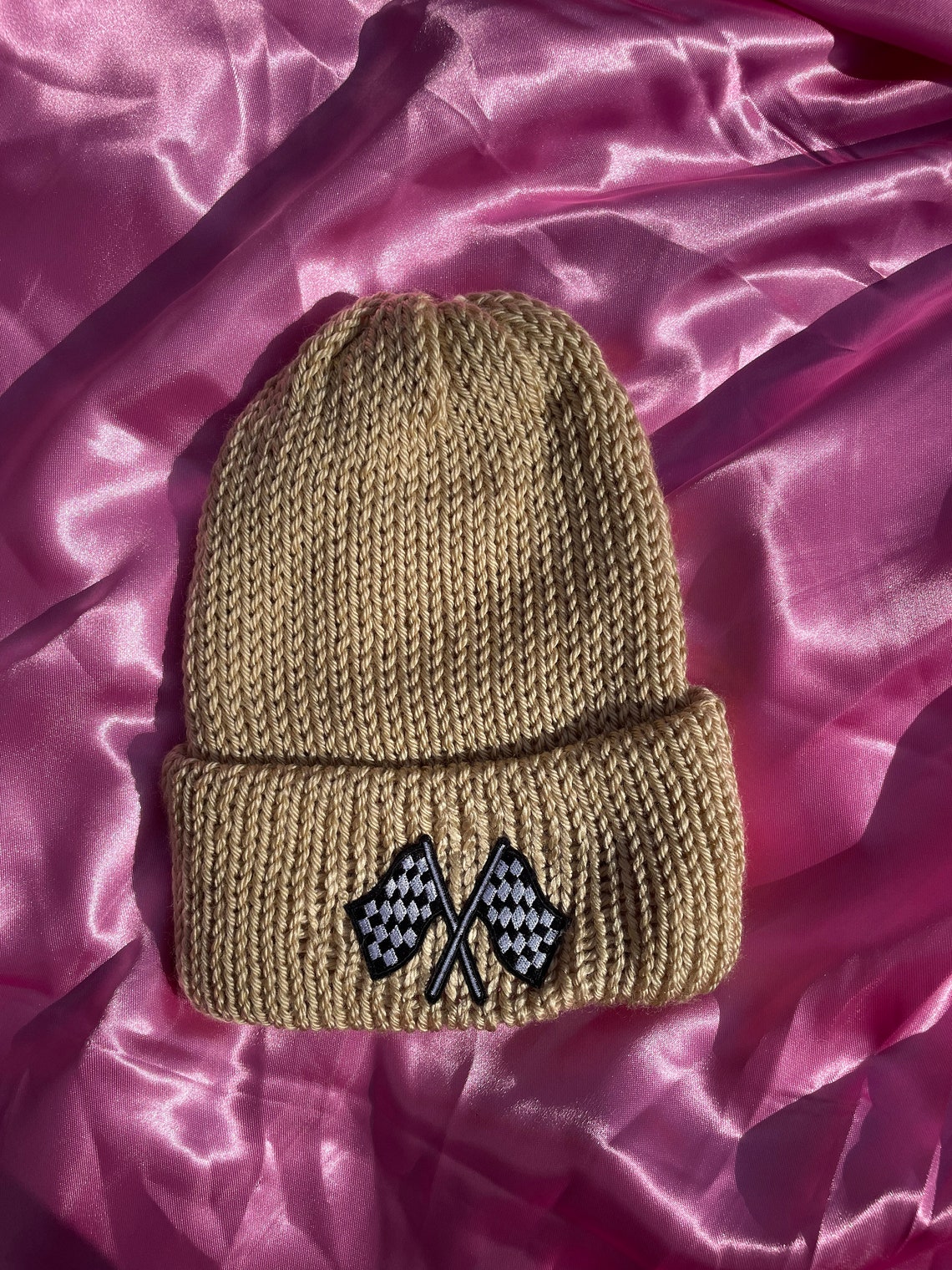 Checkered Racing Flag Beanie - Etsy