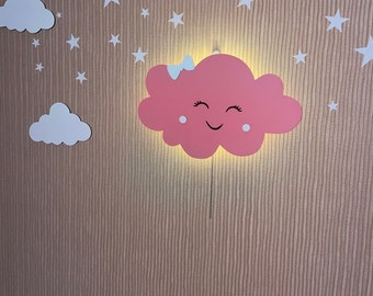 Cloud Nursery Wall Light , сhildren's lamp , kids Wall Lamp ,  baby Room Night Light , led Night Light , baby Night Light ,  wooden lamp