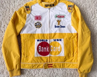 Vintage F1 Racing yellow Jacket Spain Marlboro Motorsport “S-M” size rally nascar