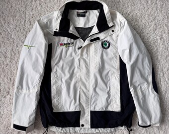 Vintage Skoda UK Motorsport racing windbreaker jacket L size