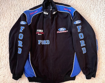 Vintage Ford Motor sport Racing jacket Bomber F1 Nascar Size XL