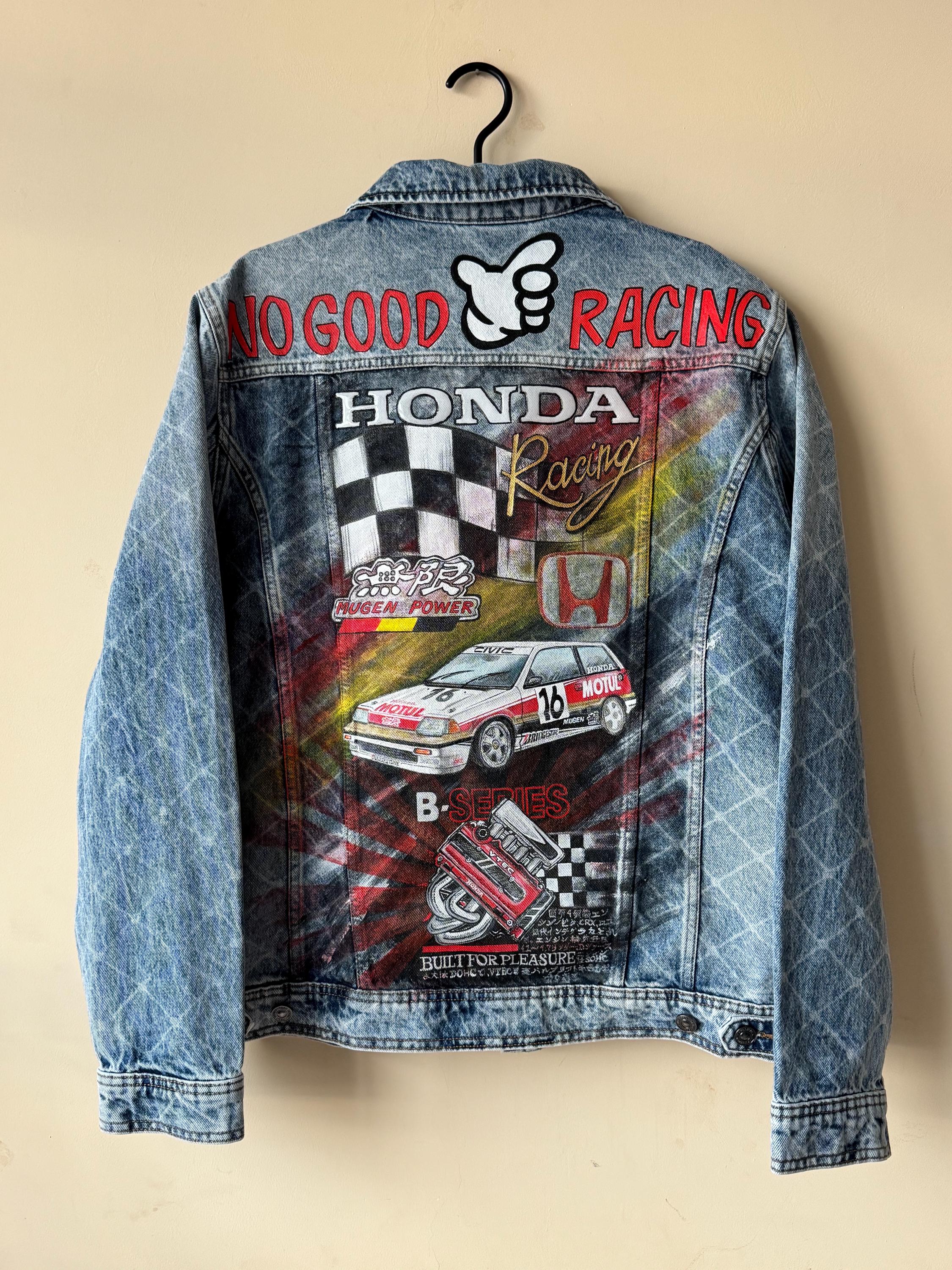 JH DESIGN レーシングジャケット 刺繍 HONDA 企業 ウッディー Shop Vintage JH Design Honda Racing Jacket | Fashion Rerun