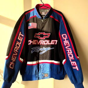 Vintage Chevrolet USA JH Hamilton design nascar racing motorsport  jacket rare retro “L-XL” size