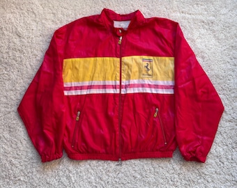 Vintage Ferrari Racing Light Jacket, Marlboro F1 Team Windbreaker, Size L made in Italy