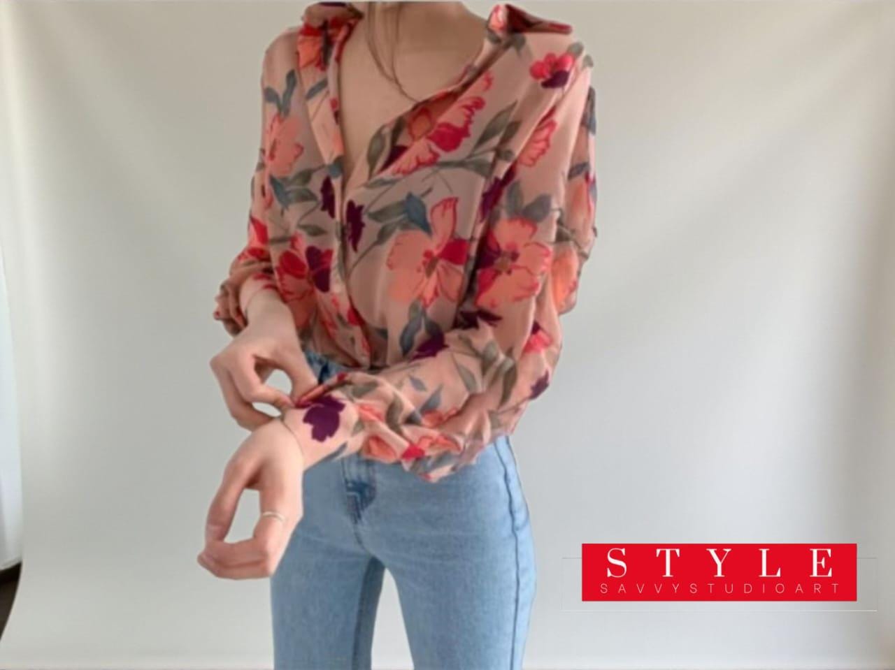 Blouse New Look Taille 8 En Mousseline De Soie Brodée De Fleurs - Coloris Pêche - NEUF