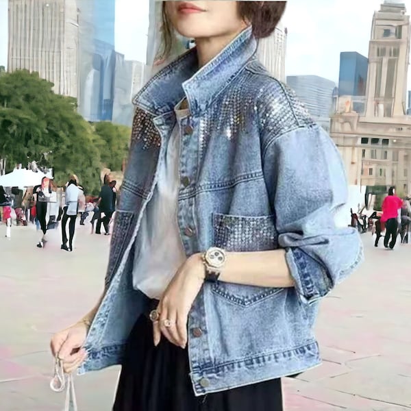 Women Denim Loose Jacket | Streetwear Long Sleeve | Ladies Outdoor Cloats