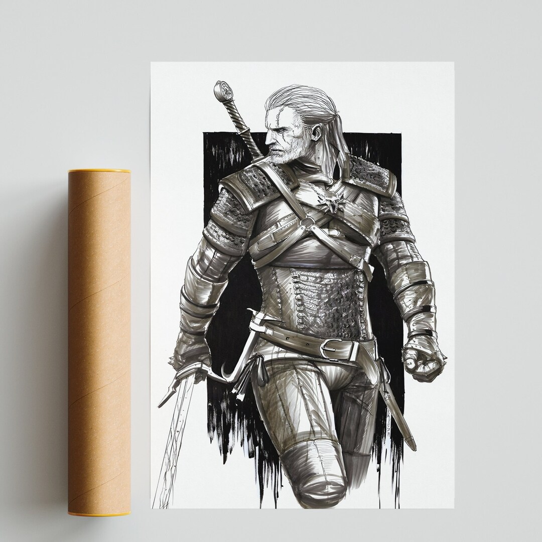 Witcher Poster Geralt Minimalist Poster Game History Poster Gifts for