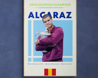 カルロス・アルカラス直筆サイン入りウィルソンUSオープンテニスボール