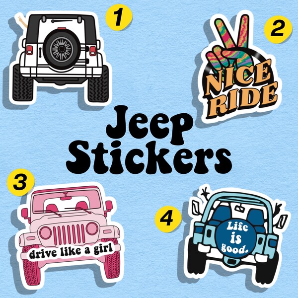 JEEP STICKERS, Jeep Love, Jeep Wave, Jeep Family, Jeep Ducking, Duck Duck Jeep