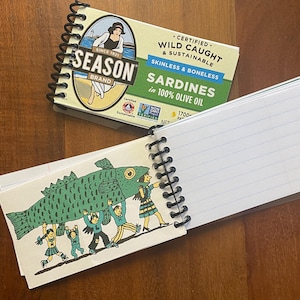 Mini cuadernos reciclados / escolares, regalos de fiesta, regalos para niños, maestros, tamaño de bolsillo, divertidos