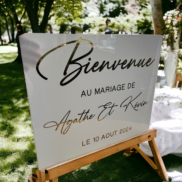 Panneau de bienvenue mariage ou baptême