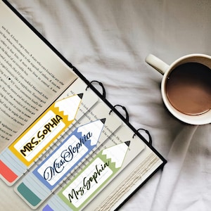 Personalized Pencil Acrylic Bookmark for Teachers – Custom Name Back to School Gift – Cute School Supply for Students & Educators