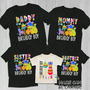 Verjaardagsshirt karakters, aangepast familieshirt karakters verjaardag, bijpassend sweatshirt familieverjaardag