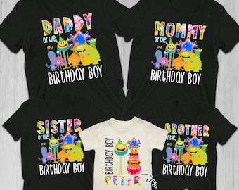 Characters birthday shirt, Customized Characters Birthday matching Family Shirt, Matching Family Birthday sweatshirt