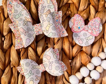 Easter bunny hair accessories.