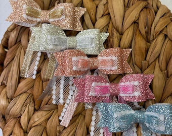 Lace hair bow.