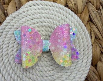 Rainbow hair bow.