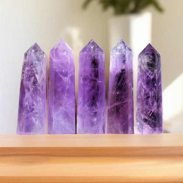 Brazilian Natural Crystal Column Polished Tower Healing Crystal Stone Wand Column Energy Crystal Home Decor Gift