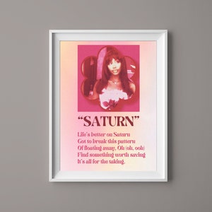 SATURN by SZA ウォールアート | デジタルプリントとデジタルデザイン
