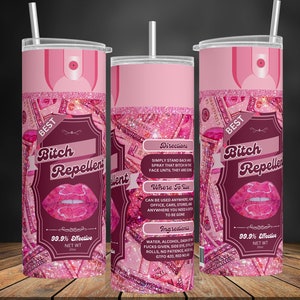 Bitch Spray, spray repelente de perras, Bitch Be Gone 20oz Tumbler Wrap PNG Archivo para sublimación, Cheetah Bitch Spray, Tumbler PNG, PNG instantáneo