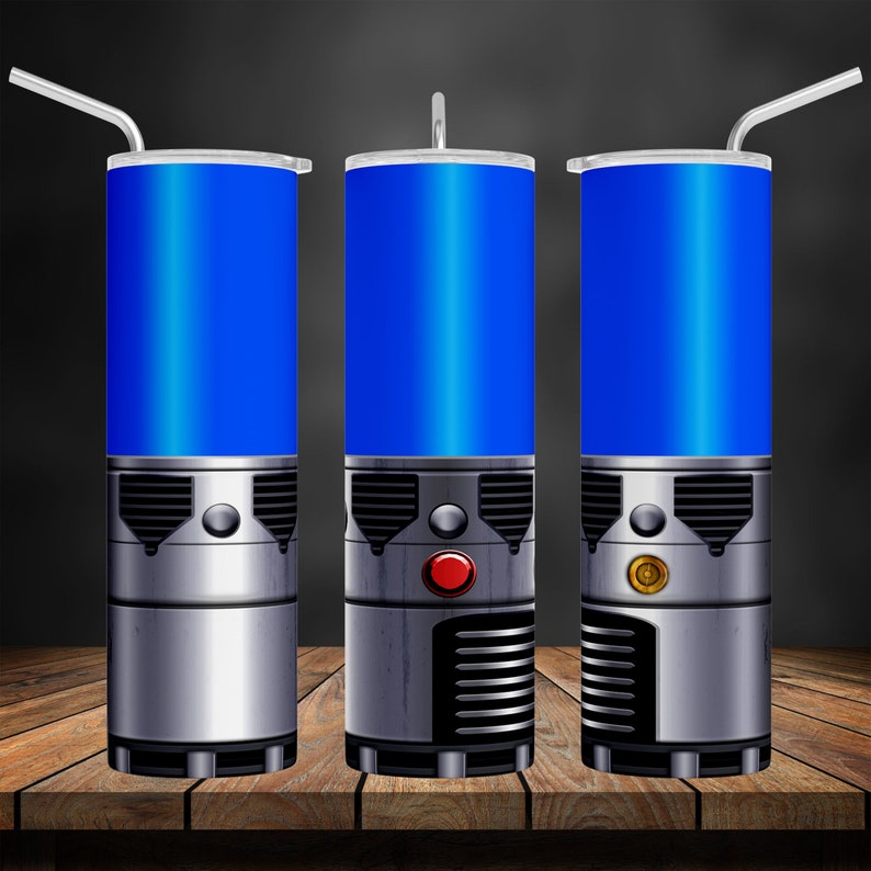3 Colors Mini Lightsaber 20oz Tumbler Wrap, Star Wars Inspired PNG