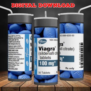 Viagra Pillen Flasche Witz 20 Unzen Tumbler Wrap - sarkastische PNG (digitaler Download)