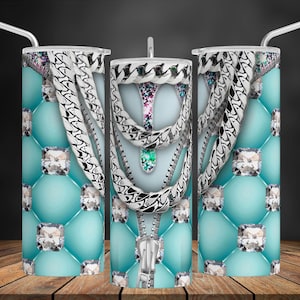 Glam Bling Tumbler Wrap: Diamond Design (Digital Download)