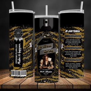 Girl Boss Spray, Lady Boss spray, Bitch Be Gone 20oz Tumbler Wrap Archivo PNG para sublimación, Cheetah Bitch Spray, Tumbler PNG, Mujeres fuertes