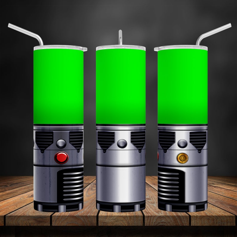 3 Colors Mini Lightsaber 20oz Tumbler Wrap, Star Wars Inspired PNG