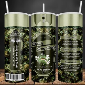 Bitch Spray, spray repelente de perras, Bitch Be Gone 20oz Tumbler Wrap PNG Archivo para sublimación, Cheetah Bitch Spray, Tumbler PNG, PNG instantáneo